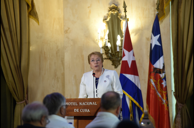 <p>Presidenta participa en la Inauguración del “Seminario perspectivas del comercio e inversiones: Chile-Cuba”</p>