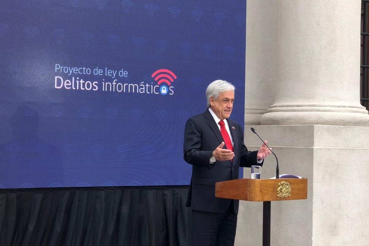 <p>Presidente Piñera firmó proyecto que sanciona siete delitos en materia de ciberseguridad</p>