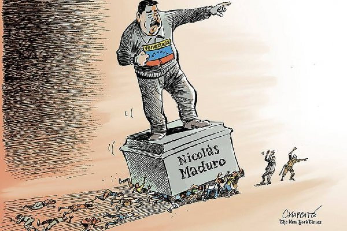 <p>Caricaturas le dan color a polémica juramentación de Maduro</p>