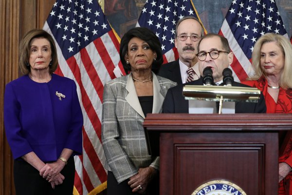 La presidenta de la Cámara de Representantes, Nancy Pelosi, anunció el inicio del impeachment en septiembre.