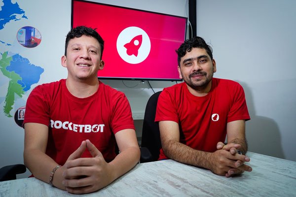 <p>Rafael Fuentes y David Cuello, fundadores de Rocketbot</p>