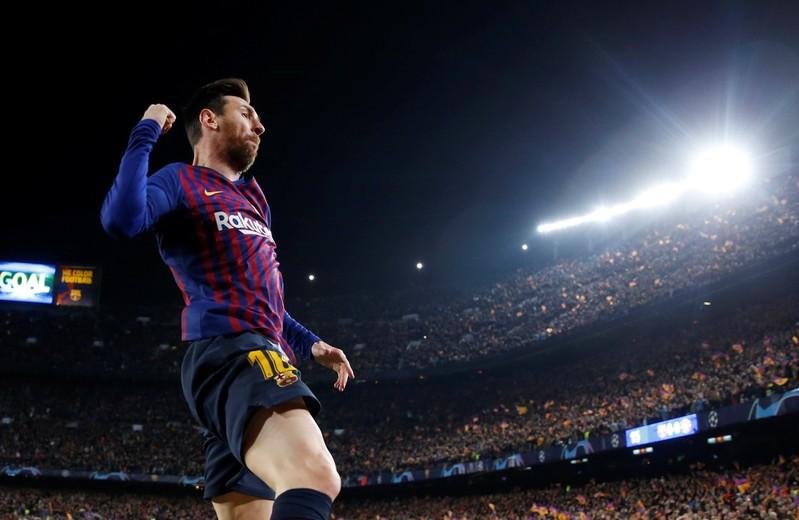 <p>Messi celebrando un gol en Barcelona. Foto: Reuters.</p>