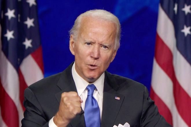 <p>Joe Biden acepta la candidatura demócrata a la Casa Blanca</p>