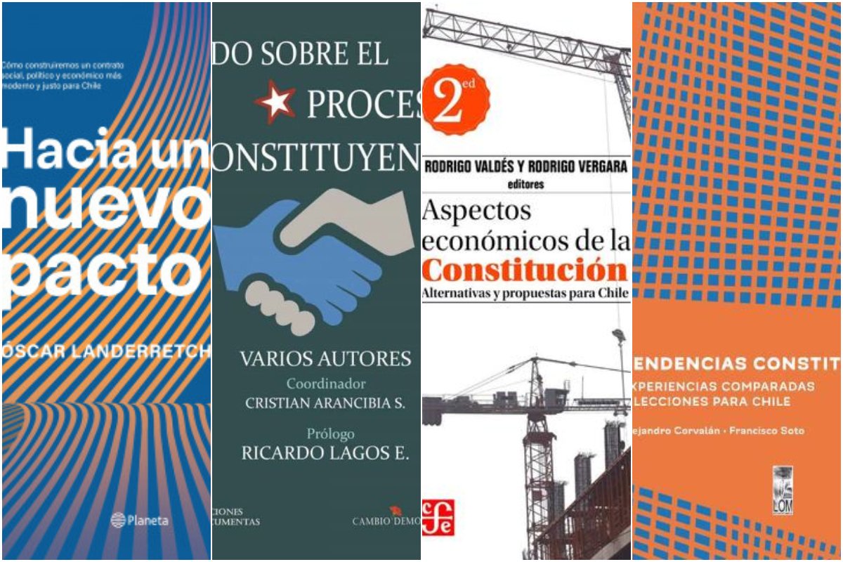 <p>Las 14 publicaciones que componen el librero constituyente de Chile</p>