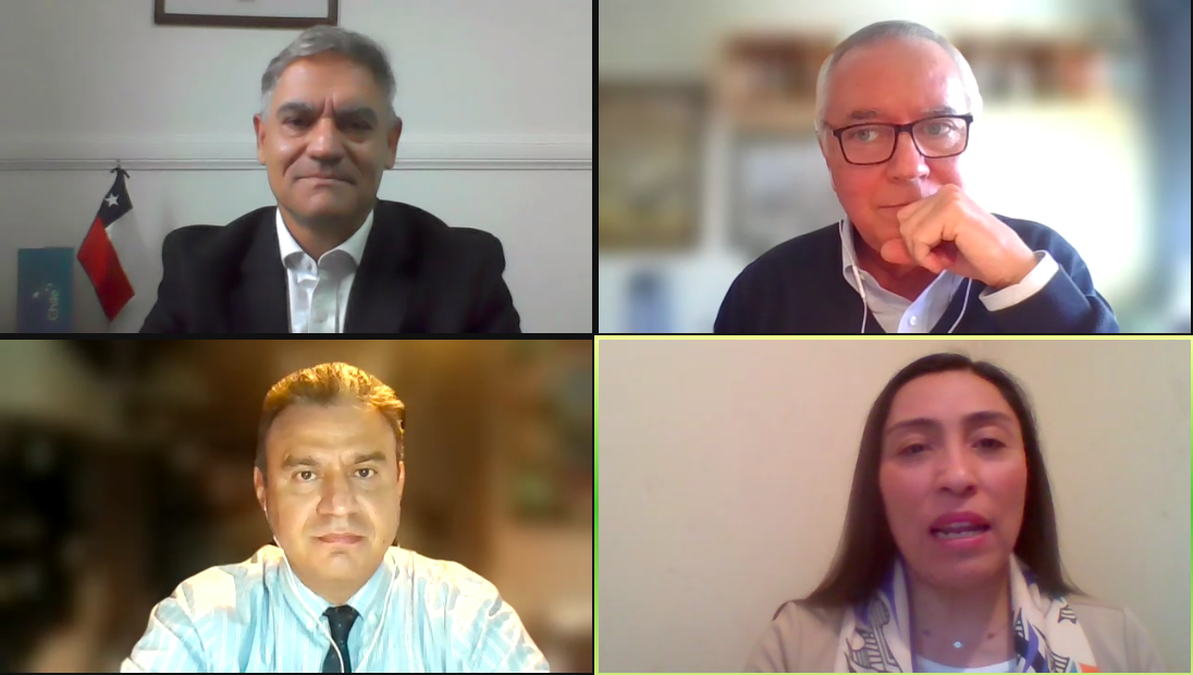 <p>En el webinar participaron el director comercial de ProChile en Perú, Helmut Eichhorn; el gerente Servicios Empresariales de la CCS, Raúl Muñoz; el abogado Donald Chirinos; y la subgerenta de Asuntos Internacionales de la CCS, Elizabeth Lagos.</p>