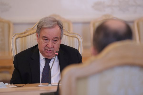 El secretario general de las Naciones Unidas, Antonio Guterres, de visita en Moscú. (Foto: Reuters)