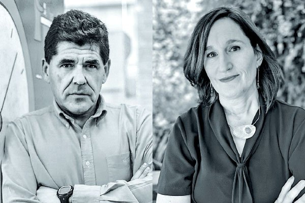 <p>Pablo Medina, controlador de la inmobiliaria, y Valentina Durán, directora ejecutiva del SEA. Foto: Julio Castro y Archivo</p>