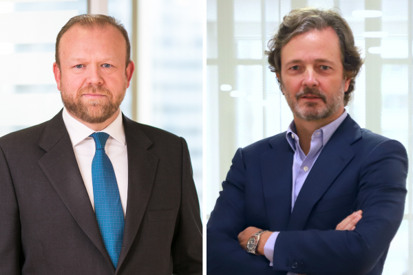 <p>El managing director del negocio de Real Estate Global de LarrainVial, Jaime Oliveira, y el managing partner de AltamarCAM Partners, Fernando Olaso. (Foto: LV/Julio Castro)</p>