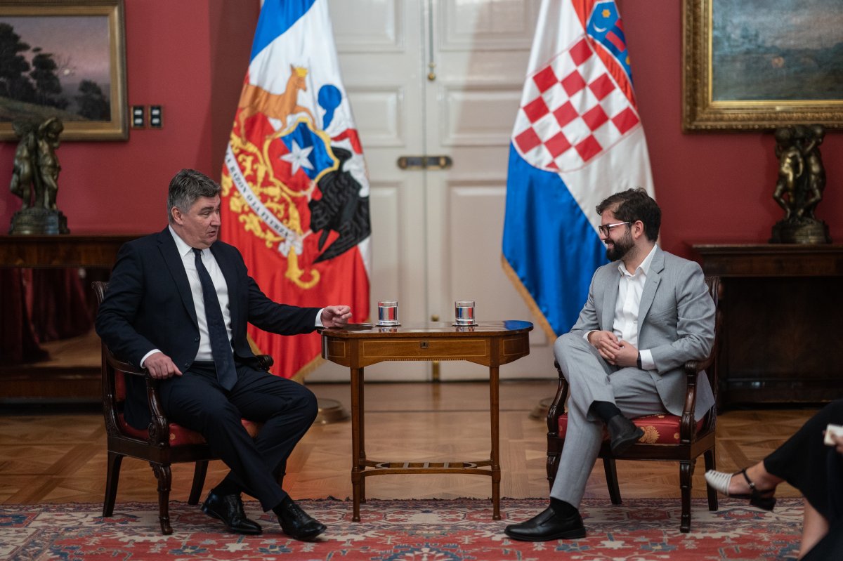 <p>Presidente Gabriel Boric se reúne con su par de Croacia en visita oficial a Chile</p>