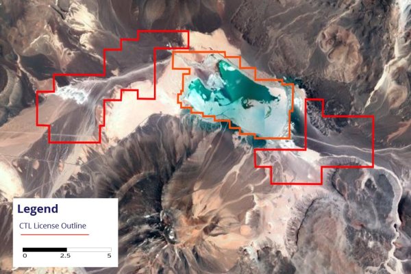 Mapa de las concesiones de CTL en Laguna Verde, en la Región de Atacama.