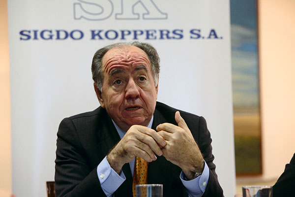 Juan Eduardo Errázuriz, presidente de Sigdo Koppers. Foto: Julio Castro