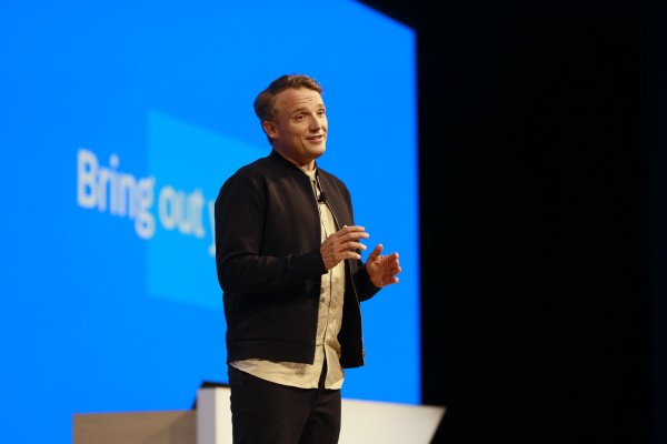 El CEO de SAP, Christian Klein, durante la conferencia de la firma en Orlando, Estados Unidos.
