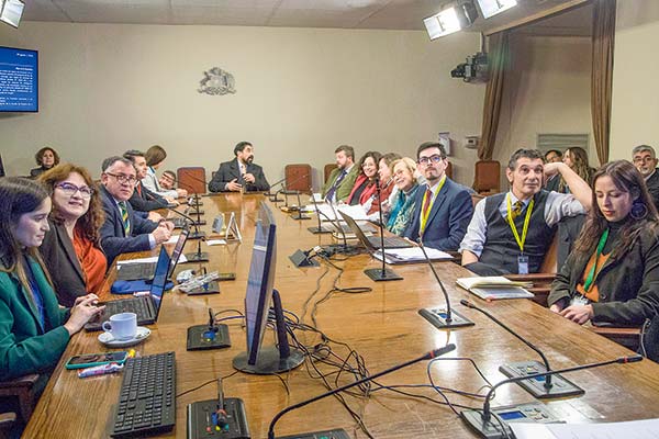 En la comisión del miércoles de esta semana, dos de los tres invitados formularon reparos al Consejo Asesor Técnico de IA. Foto: Evelyn Huinao Guzman