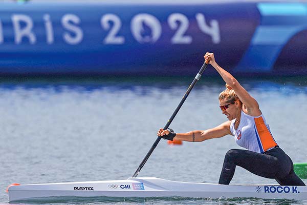 Karen Roco clasificó a la semifinal individual femenina (500 m) con 47,73 segundos. Fotos: Reuters