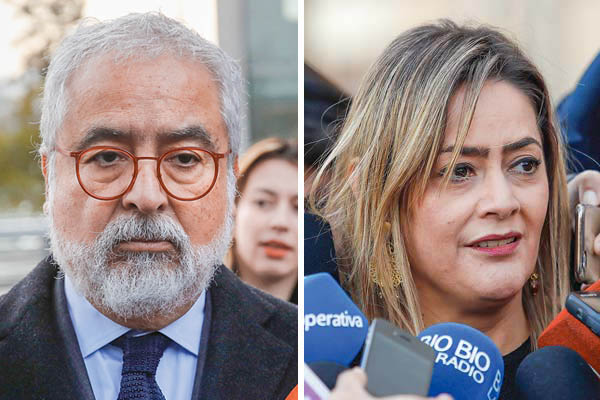 Luis Hermosilla, imputado en prisión preventiva por el Caso Audios. Lorena Parra, fiscal Metropolitana Oriente.