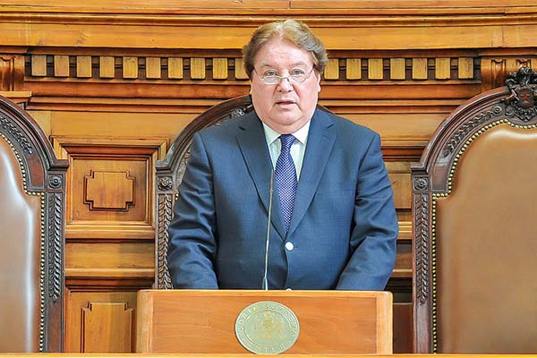 El presidente de la Corte Suprema, Ricardo Blanco, informó la decisión del Pleno.  Foto: Agencia Uno