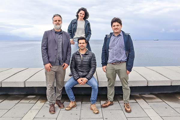 Tom Vaughan (CTO), María Ignacia Ortúzar (CPO), Felipe Tapia (CSO) y Tomás Niklitschek (CEO) de Nalca.