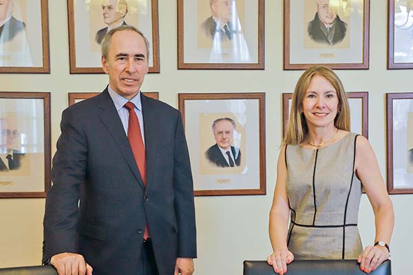 Ricardo Mewes y Susana Jiménez, presidente y vicepresidenta de la CPC. Foto: Julio Castro