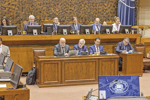 El canciller Alberto van Klaveren estuvo presente ayer en el Senado.