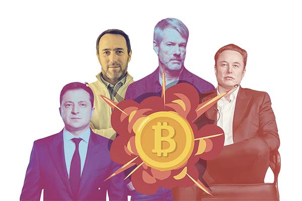 <p>Microstrategy, Tesla, Mercado Libre, EEUU y Ucrania entre las empresas y países que apuestan por el bitcoin</p>