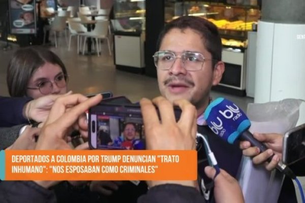 <p>Ahora en DF SUD | Deportados a Colombia por Trump denuncian "trato inhumano": "Nos esposaban como criminales"</p>