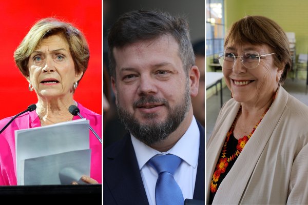 <p>De izquierda a derecha, Evelyn Matthei, Johannes Kaiser y Michelle Bachelet. Fotos: Aton Chile</p>