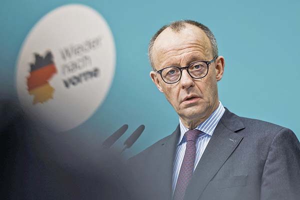 <p>El futuro canciller de Alemania, Friedrich Merz. Foto: Reuters</p>