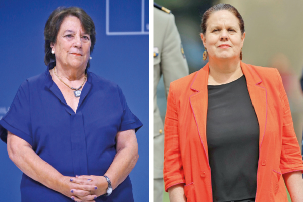 <p>Adriana Delpiano, quien ya tiene experiencia como ministra, asumirá Defensa. Maya Fernández, la saliente ministra de Defensa. Fotos: Aton y Archivo</p>