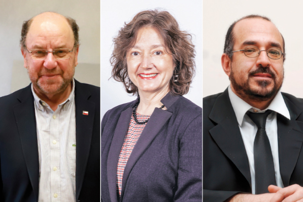 <p>Alfredo Moreno, exministro, expresidente de la CPC y director de empresas. Tamara Agnic, exsuperintendenta de Personas y exdirectora de la UAF. Ricardo Calderón, expresidente de la Fesuc. Fotos: Julio Castro y Archivo</p>