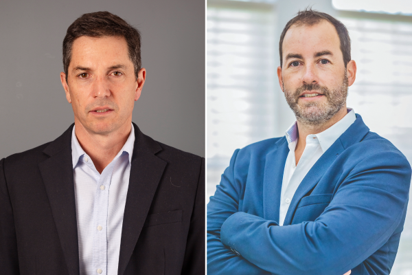 El socio de Ameris Capital, Martín Figueroa (izquierda), y el cofundador de Manutara Ventures, Cristián Olea (derecha).