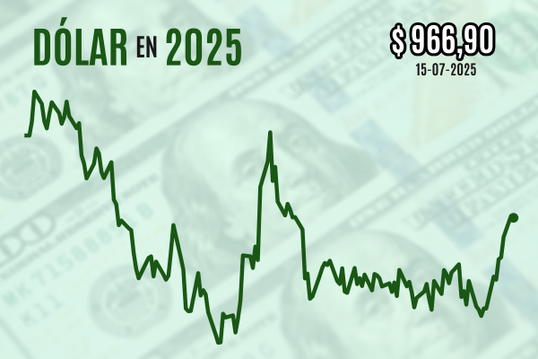 Dólar cierra plano cerca de $ 970 tras borrar fuerte caída inicial en medio de reacciones a IPC estadounidense